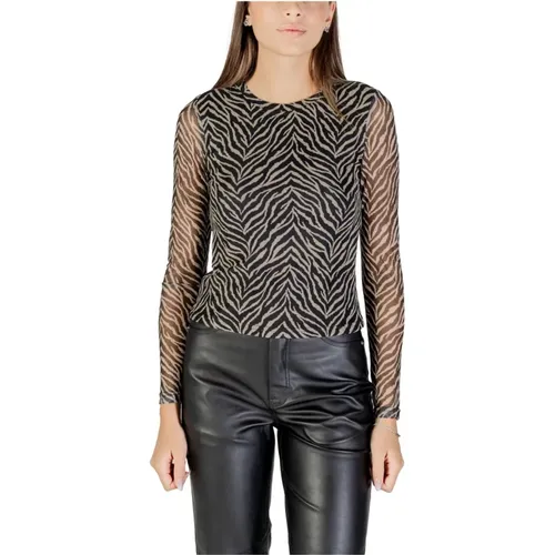 Long Sleeve Tops, female, , Size: L Elegant Long Sleeve Blouse with Round Neck - Only - Modalova