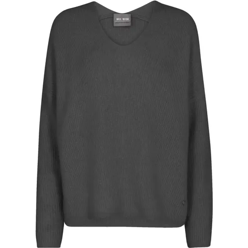 Soft and Stylish V-Neck Knit Sweater , female, Sizes: L, S - MOS MOSH - Modalova