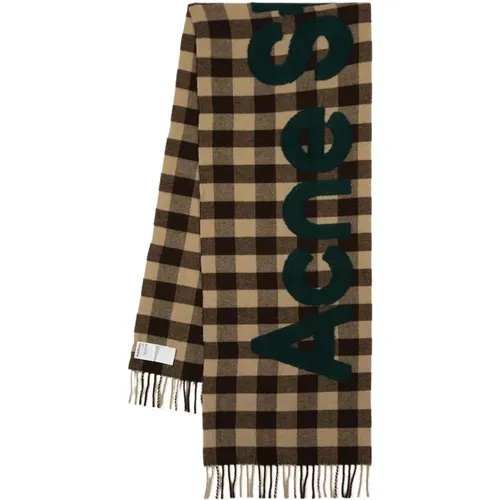 Winter Scarves, unisex, , Size: ONE SIZE Wool Veda Scarf - /Green - Acne Studios - Modalova