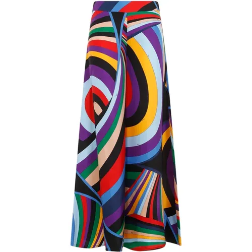 Midi Skirts, female, , Size: XS Multicolour Trousers for Women Aw24 - EMILIO PUCCI - Modalova