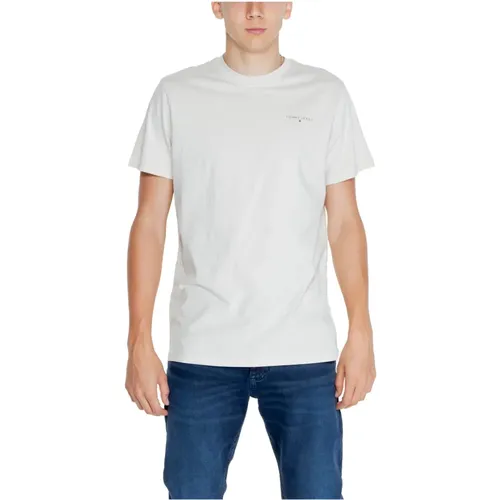 Linear Herren T-Shirt Herbst/Winter Kollektion , Herren, Größe: M - Tommy Jeans - Modalova