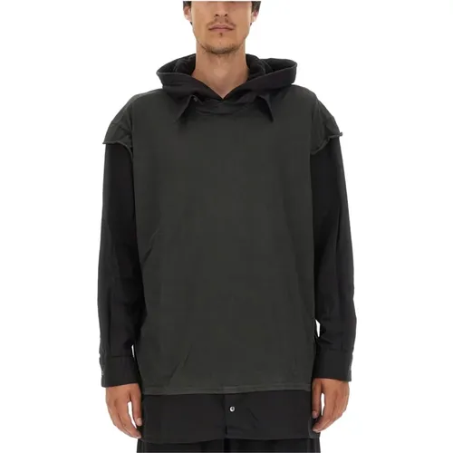 Baumwoll-Jersey Hoodie , Herren, Größe: M - MM6 Maison Margiela - Modalova