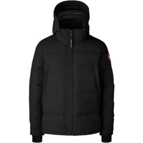 Schwarze gesteppte Nylon-Parka mit abnehmbarer Kapuze - Canada Goose - Modalova