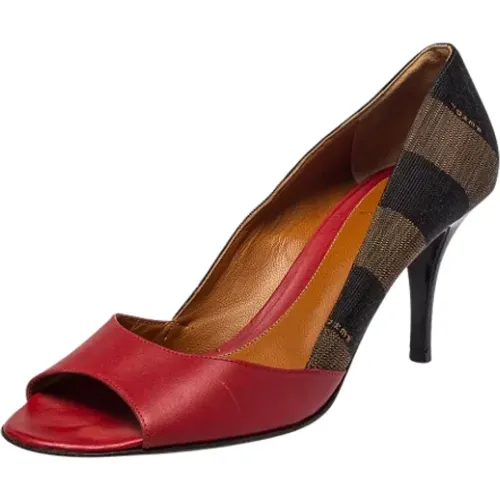 Pre-owned Pumps, female, , Size: 9 1/2 US Pre-owned Canvas heels - Fendi Vintage - Modalova