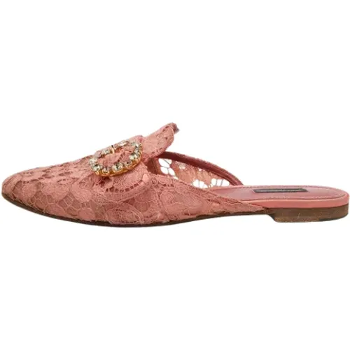 Pre-owned Flats, female, , Size: 11 US Pre-owned Lace flats - Dolce & Gabbana Pre-owned - Modalova