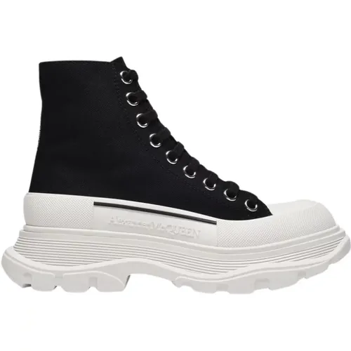 Tread Slick High Sneakers in Canvas , female, Sizes: 7 UK - alexander mcqueen - Modalova