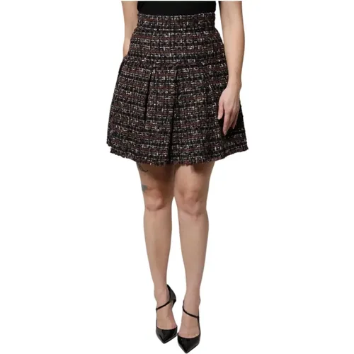 Short Skirts, female, , Size: 3XS Tweed Mini Skirt - Dolce & Gabbana - Modalova