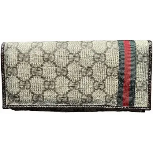 Pre-owned Wallets, female, , Size: ONE SIZE Pre-owned Canvas wallets - Gucci Vintage - Modalova