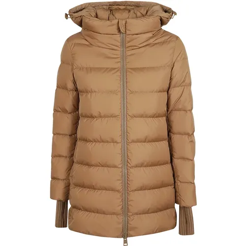 Braune Steppdaunenjacke , Damen, Größe: XL - Herno - Modalova