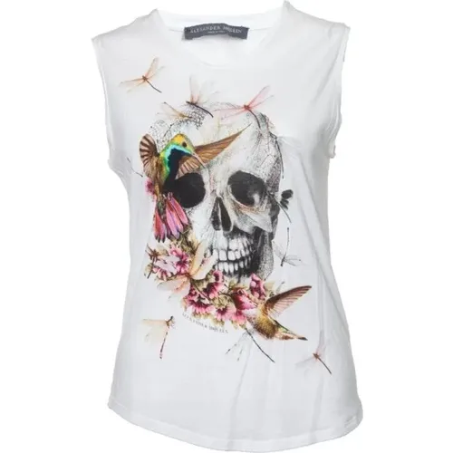 Pre-owned Tops, female, , Size: S Sleeveless top with skull - Alexander McQueen Pre-owned - Modalova