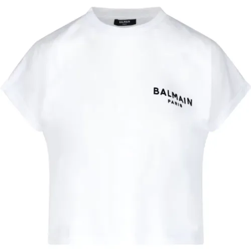 Women's Clothing T-Shirts & Polos Aw22 , female, Sizes: L - Balmain - Modalova