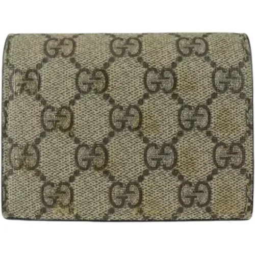 Pre-owned Wallets, female, , Size: ONE SIZE Pre-owned Canvas wallets - Gucci Vintage - Modalova