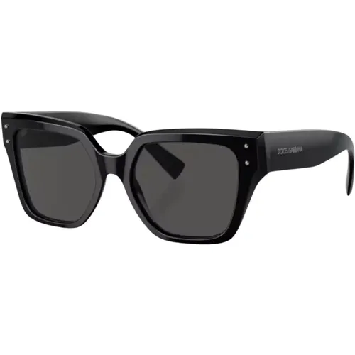 Schwarz/Graue Sonnenbrille 0Dg4471 , Damen, Größe: 52 MM - Dolce & Gabbana - Modalova