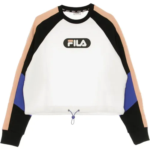 Sweatshirts, female, , Size: M Color Block Cropped Crewneck Sweatshirt - Fila - Modalova