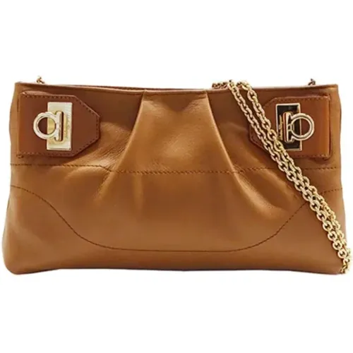 Pre-owned Cross Body Bags, female, , Size: ONE SIZE Pre-owned Leather shoulder-bags - Salvatore Ferragamo Pre-owned - Modalova