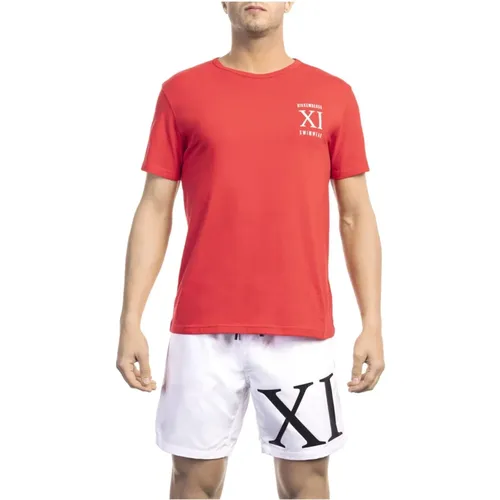 Herren T-Shirt mit Frontdruck , Herren, Größe: L - Bikkembergs - Modalova