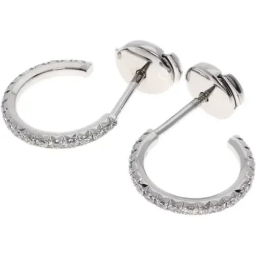 Pre-owned Jewellery, female, , Size: ONE SIZE Pre-owned White Gold earrings - Tiffany & Co. Pre-owned - Modalova