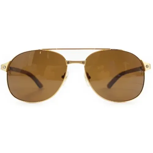 Pre-owned Accessories, male, , Size: ONE SIZE Pre-owned Glass sunglasses - Cartier Vintage - Modalova