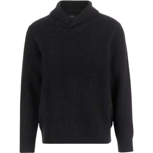 V-neck Knitwear, male, , Size: L Cashmere Shawl Collar Sweater - Vince - Modalova