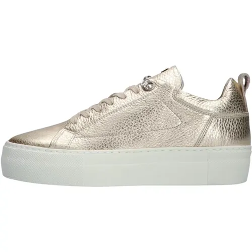 Goldene Low-Top Sneakers , Damen, Größe: 38 EU - Red Rag - Modalova