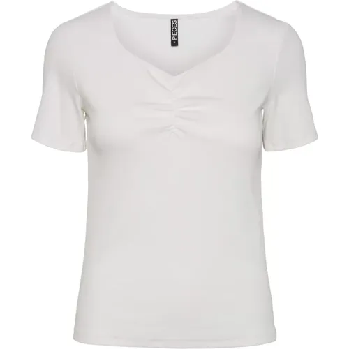 T-shirt , Damen, Größe: M - Pieces - Modalova