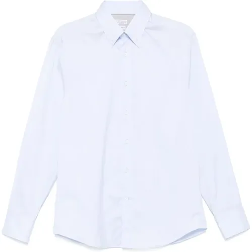 Formal Shirts, male, , Size: XL Clear Button-Up Shirt - BRUNELLO CUCINELLI - Modalova