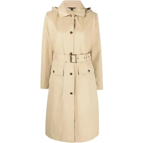 Micro fiber polyester trench , female, Sizes: L, XL - Ralph Lauren - Modalova