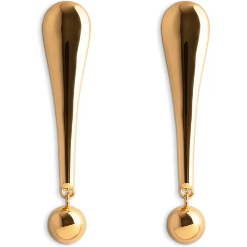 Logo Stud Earrings , female, Sizes: ONE SIZE - Moschino - Modalova