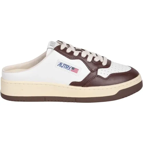 Beige Leather Low Sneakers , female, Sizes: 6 UK - Autry - Modalova