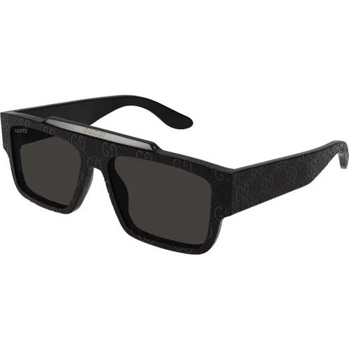Stylish Sunglasses in /Grey , male, Sizes: 56 MM - Gucci - Modalova