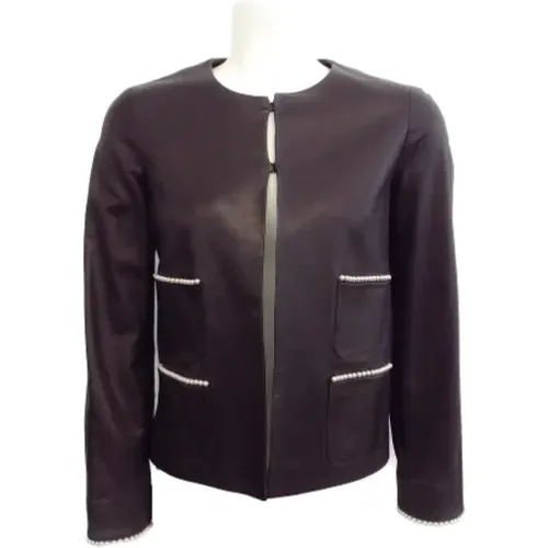 Pre-owned Leather outerwear , female, Sizes: 2XS - Chanel Vintage - Modalova
