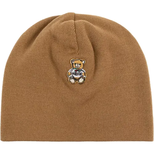 Beanies, male, , Size: ONE SIZE Woolen hat - Moschino - Modalova