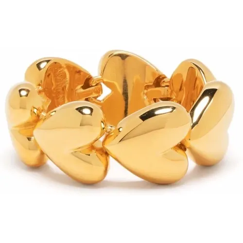 Rings, female, , Size: M/L Golden Heart Motif Jewelry - Ambush - Modalova