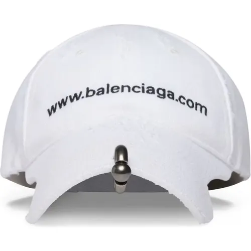 Caps, female, , Size: M Embroidered Logo Cap - Balenciaga - Modalova