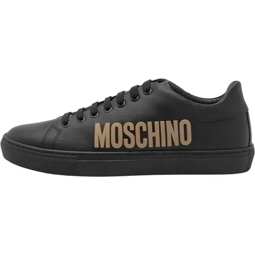 Low Top Tan Sneakers , male, Sizes: 11 UK, 10 UK, 7 UK - Moschino - Modalova