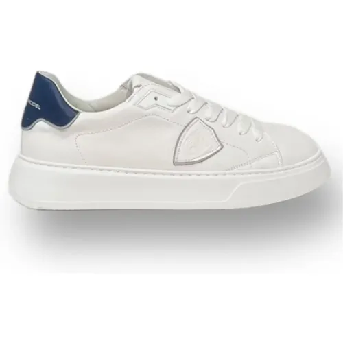 Stylish Temple Low Sneakers for Men , male, Sizes: 9 UK, 6 UK, 7 UK, 11 UK - Philippe Model - Modalova