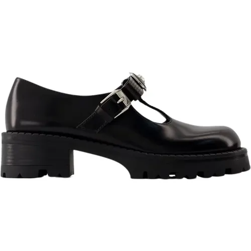 Leather Derbies , female, Sizes: 7 UK - Versace - Modalova