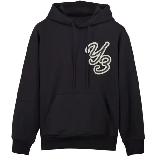 Minimalistischer Schwarzer Hoodie mit Grafiklogo - Y-3 - Modalova