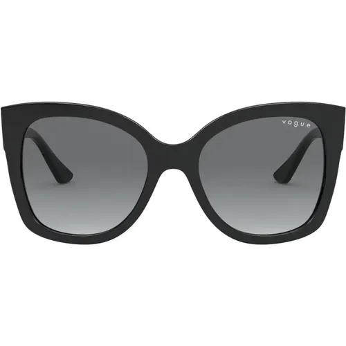 Black/Grey Shaded Sonnenbrillen , Damen, Größe: 54 MM - Vogue - Modalova