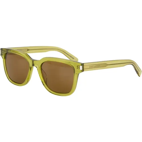 Grüne SL 711 Sonnenbrille, Unisex-Modell - Saint Laurent - Modalova