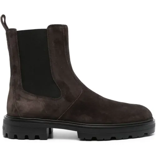 Klassische Chelsea Boots im Palissandro-Stil , Herren, Größe: 43 1/2 EU - Hogan - Modalova