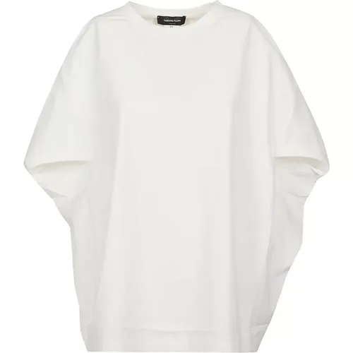 Weißes T-Shirt 0142 , Damen, Größe: M - Fabiana Filippi - Modalova