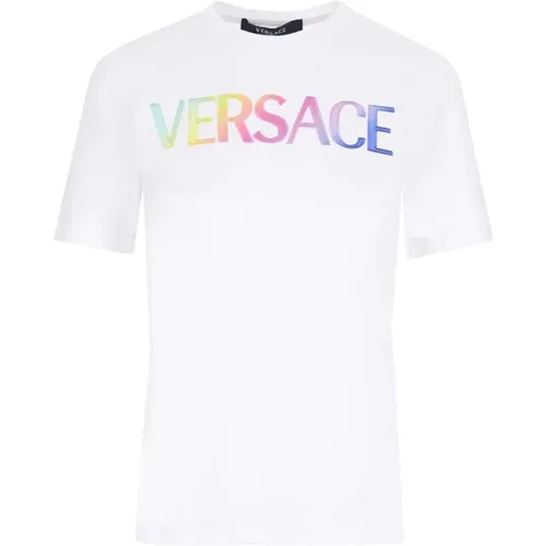 Baumwoll-Logo-T-Shirt Versace - Versace - Modalova