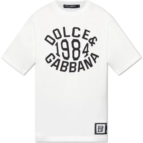 T-shirt with logo , male, Sizes: XL, M, S, L - Dolce & Gabbana - Modalova