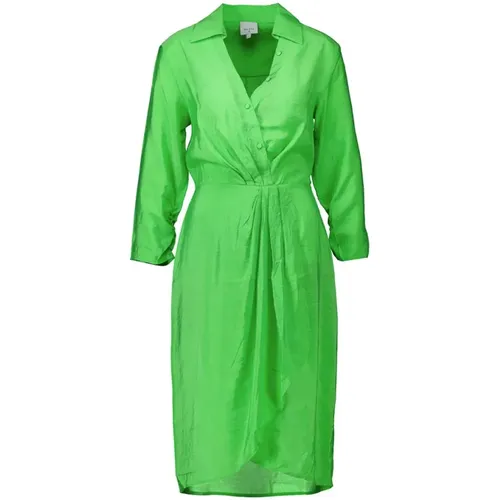 Grünes Midi-Kleid Blusenstil , Damen, Größe: S - Dante 6 - Modalova