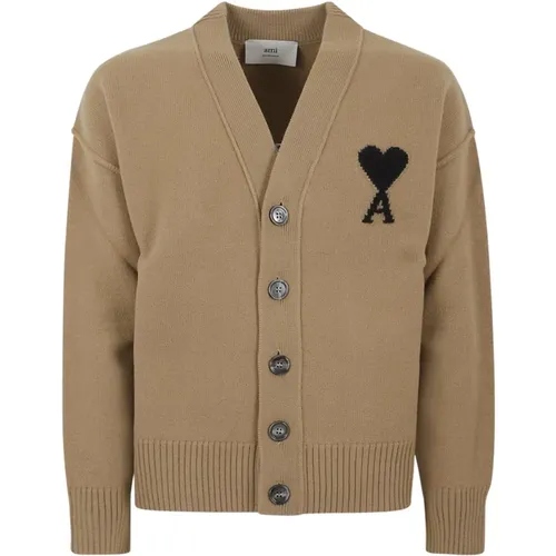 Cardigans, male, , Size: XL Adc Cardigan - Ami Paris - Modalova