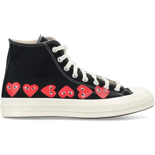 Sneakers, male, , Size: 10 US Multi Heart Hi-Top Sneakers - Comme des Garçons Play - Modalova