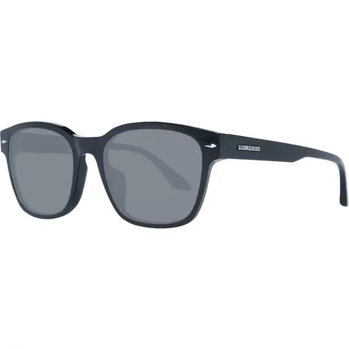 Schwarze Herren Sonnenbrille - Trapez Stil - Longines - Modalova