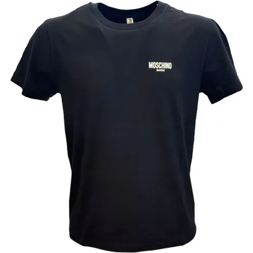 Lässiges Baumwoll T-Shirt , Herren, Größe: M - Moschino - Modalova