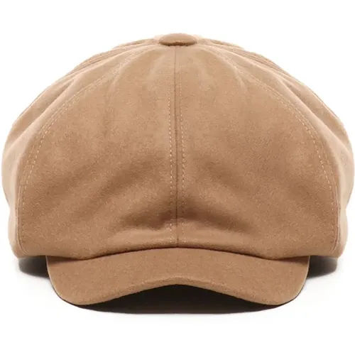 Caps, female, , Size: M Wool Blend Cloth Visor Hat Cappuccino - Fay - Modalova